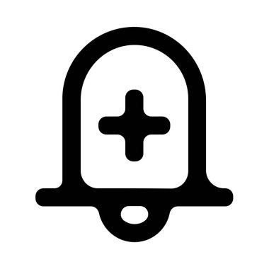 Hastane vektörü ince çizgi simgesi