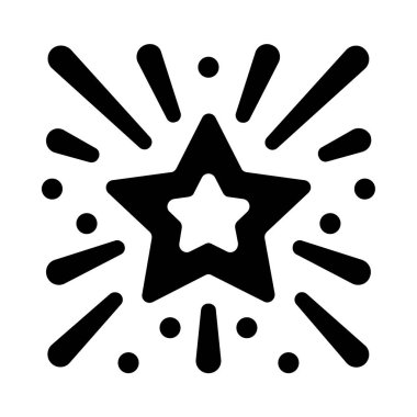 Havai fişekler. Web simgesi basit illüstrasyon