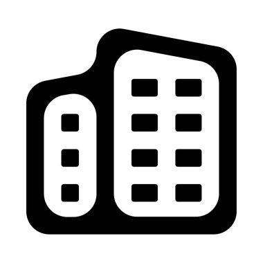 office building icon. outline office building vector icon for web design isolated on white background