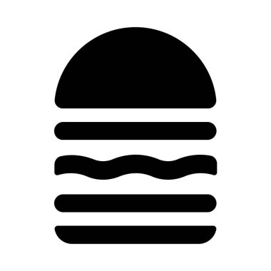 Hamburger ikonu vektör illüstrasyonu