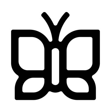 Kelebek düz vektör simgesi