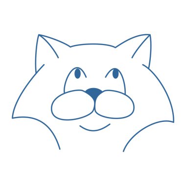 Şirin kedi ikonu. web tasarımı için ana çizgi kedi simgesi vektör çizimi