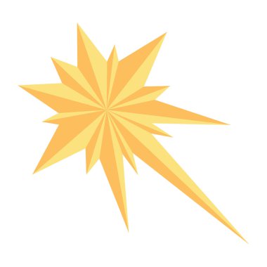 Beyaz arkaplan vektör illüstrasyonunda izole edilmiş çizgi film tarzı yıldız simgesi