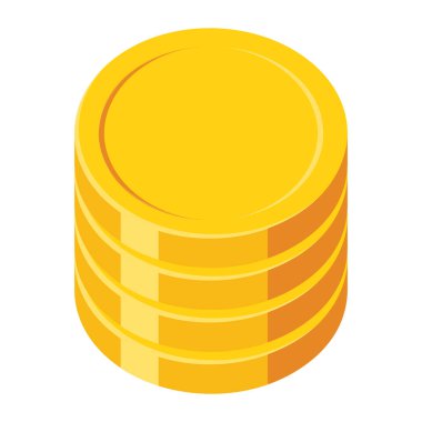 Altın para izole edilmiş simgesi