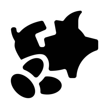 Hayvan köpek simgesi vektör çizimi