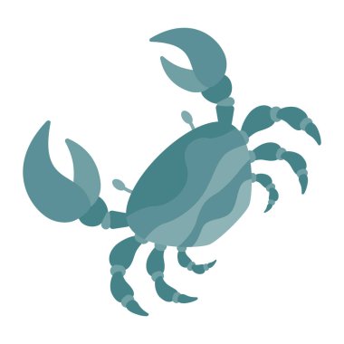 deniz yengeci, illüstrasyon, beyaz arkaplanda vektör.