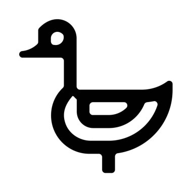 ördek ince çizgi vektör simgesi