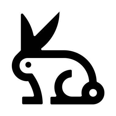 Paskalya tavşan vektör simgesi