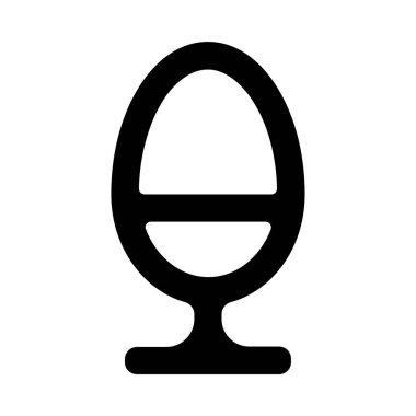 yumurta vektörü ince çizgi simgesi