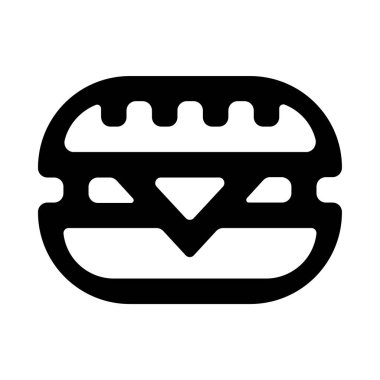 Hamburger. Web simgesi basit illüstrasyon