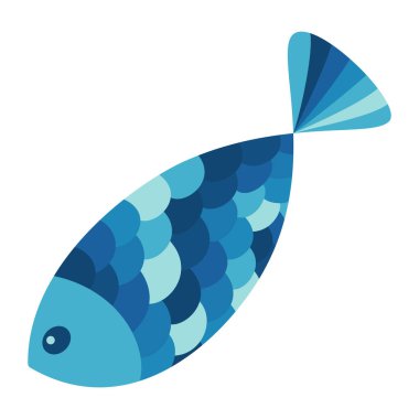 balık simgesi, vektör illüstrasyonu