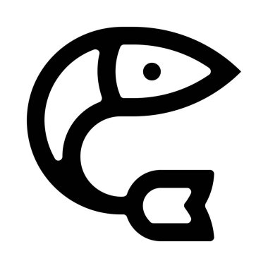 Balık. Web simgesi basit illüstrasyon