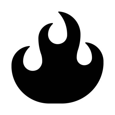 Katı biçimde yanan ateş simgesi