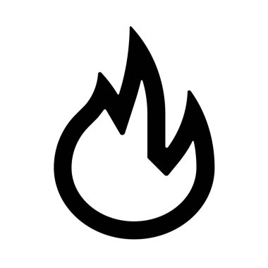 Ateş ikonu. vektör illüstrasyonu.