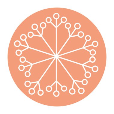 Kar Tanesi ikonu. vektör illüstrasyonu