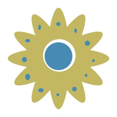 Çiçek. Web simgesi vektör illüstrasyonu