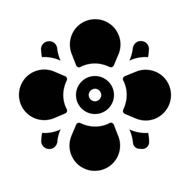 fan vektörü ince çizgi simgesi