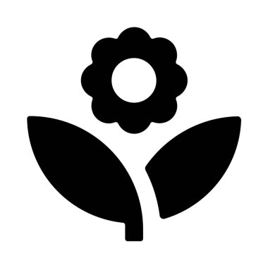 çiçek simgesi, vektör illüstrasyonu