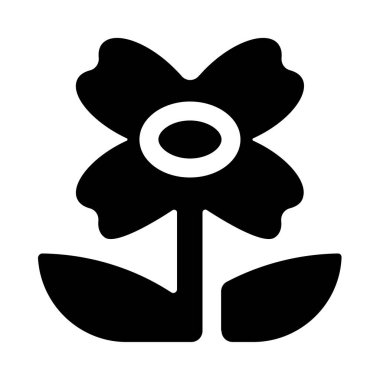 Çiçek. Web simgesi basit illüstrasyon