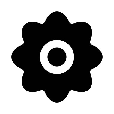 Beyaz arkaplandaki izole çiçek simgesi