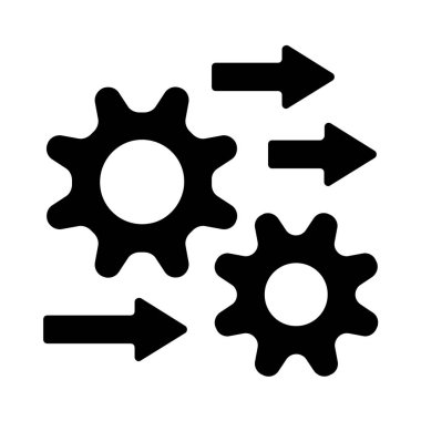 COG Tümleştirme düz vektör simgesi