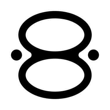 Basit bir şekilde altı numaralı sembol simgesi