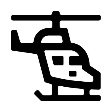 Helikopter vektör simgesi. Beyaz arkaplan helikopterinde izole edilmiş ana hat vektör simgesi.