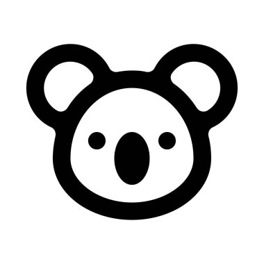 Panda baş simge vektör