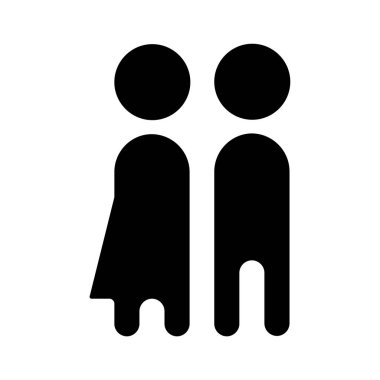 Çift Düz Vektör Simgesi