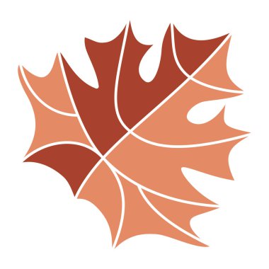 İzole yaprak sonbahar mevsimi ikonu. vektör çizimi tasarımı