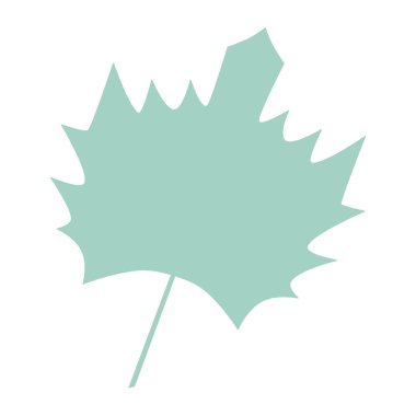 Akçaağaç yaprağı sonbahar ikonu izole