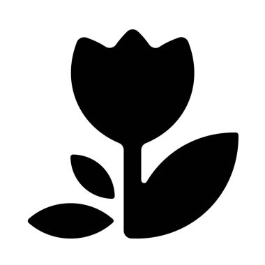 Çiçek. Web simgesi basit illüstrasyon