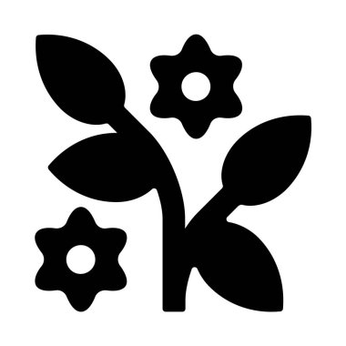 çiçek simgesi vektör illüstrasyonu