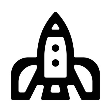 roket simgesi, vektör illüstrasyonu