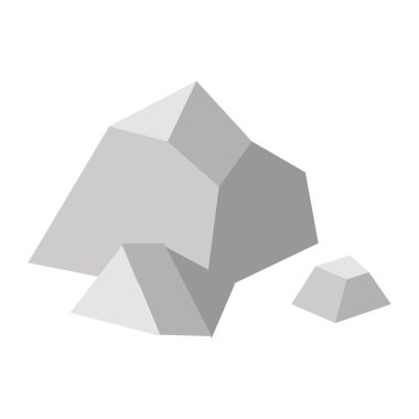 Üç boyutlu dağ ikonu. vektör illüstrasyonu.