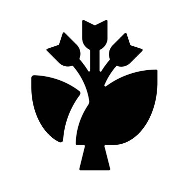 ağaç vektörü sembolü düz simge