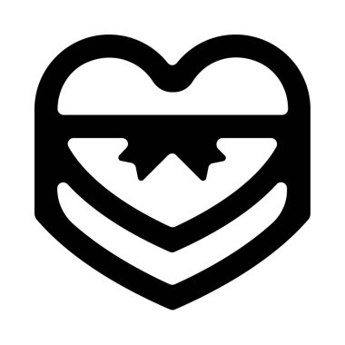 kalp vektör simgesi düz simge