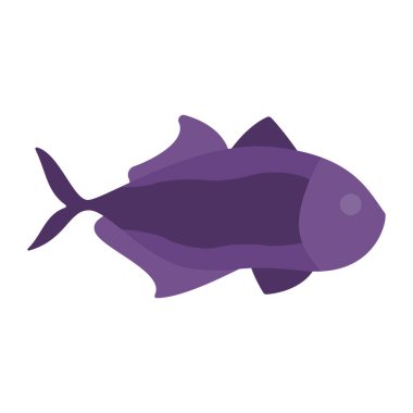 İzole edilmiş balık simgesi vektör tasarımı