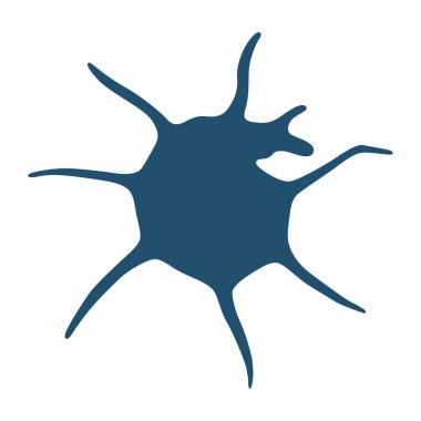 Beyaz arkaplanda virüs simgesi. Vektör illüstrasyonu.