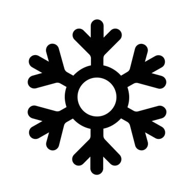 Kar tanesi düz vektör simgesi