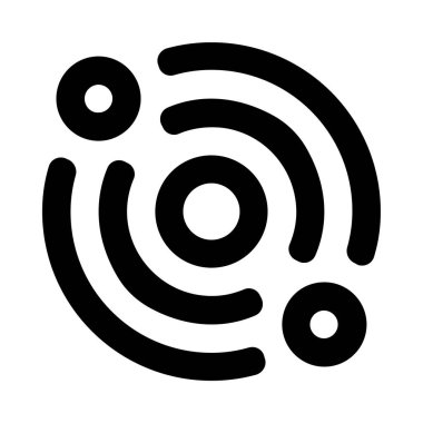 Hedefi bir çember şeklinde olan insanların vektör simgesi, geleceğin sembolü..