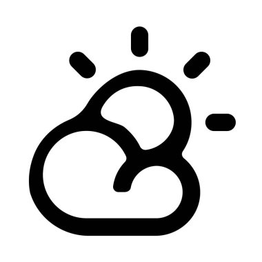 Güneş vektörü ince çizgi simgesi