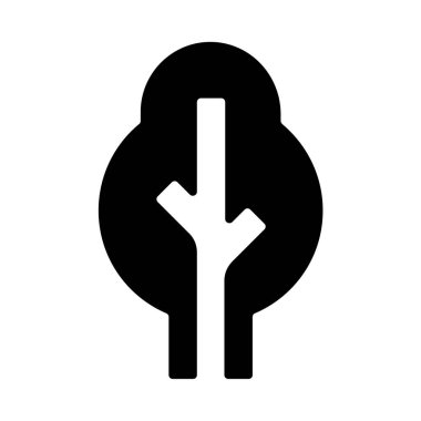 ağaç vektörü sembolü düz simge