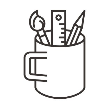 bir kalemtraşlı çizgi çizimi