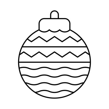 Noel balosu ikonu. Beyaz arkaplanda izole edilmiş web tasarımı için noel topu vektör simgesi