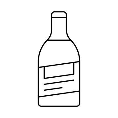 İzole şarap şişe tasarımı