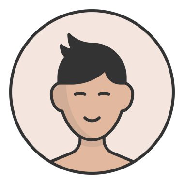 çocuk avatar karakter ikon vektör illüstrasyon tasarımı