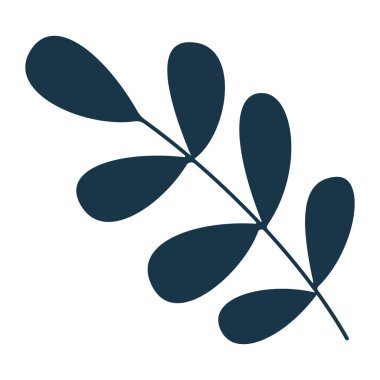 Beyaz arkaplanda yaprak simgesi vektörü