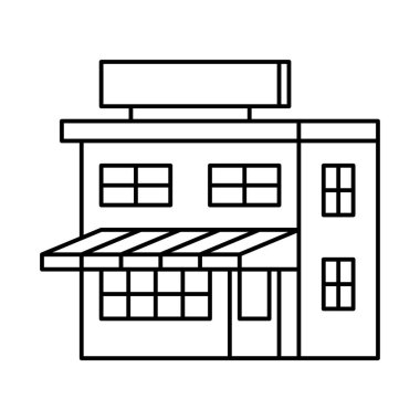 Pencereli ve ahşap çerçeveli bina cephesi