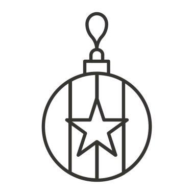 Yıldız çizgisi biçim vektör tasarımlı noel topu